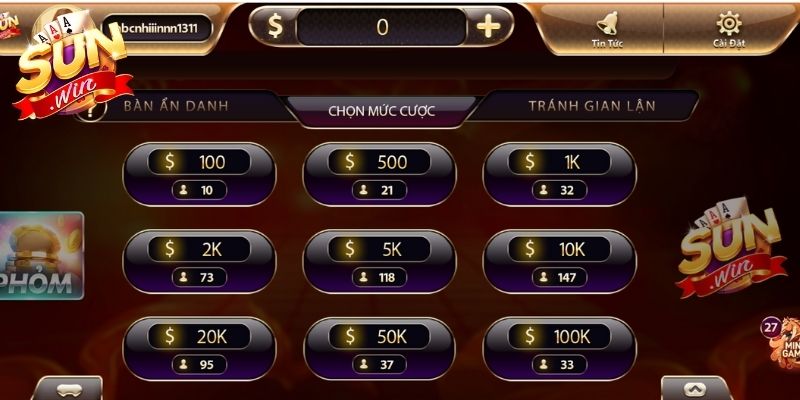 Thuật ngữ phỏm ảnh hưởng trực tiếp kết quả ván