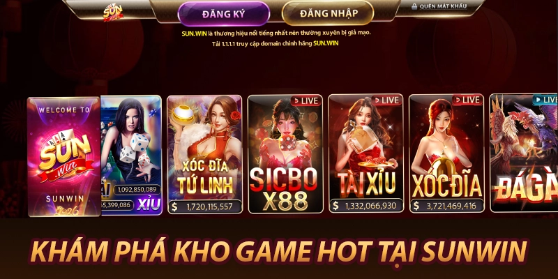 Điểm danh các tự game hot tại Sunwin