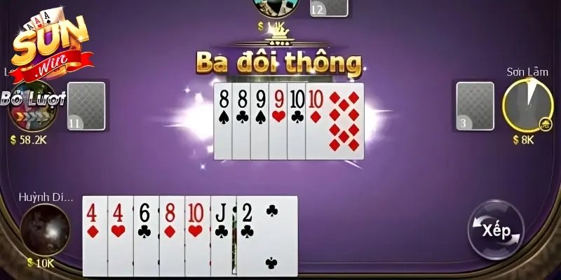3 Đôi Thông Chặt Được Gì? Bí Mật Chiến Thắng Bài Tiến Lên 2 Một số sự kết hợp đặc biệt khắc chế được ba đôi thông hiện nay